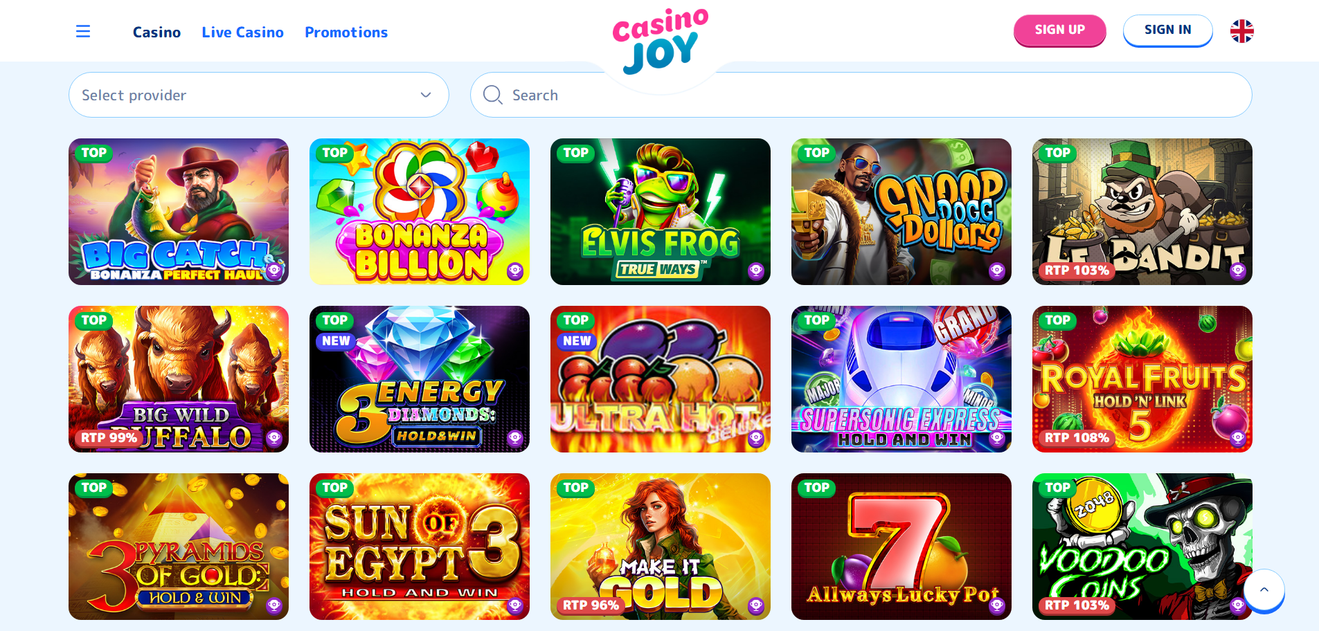 Casino Joy Review Slots