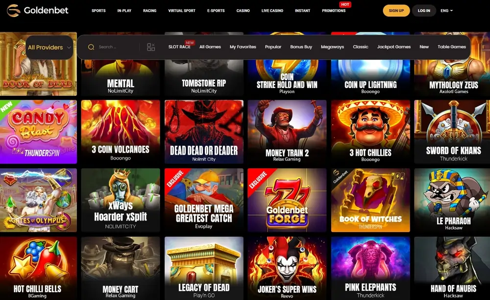 goldenbet casino games
