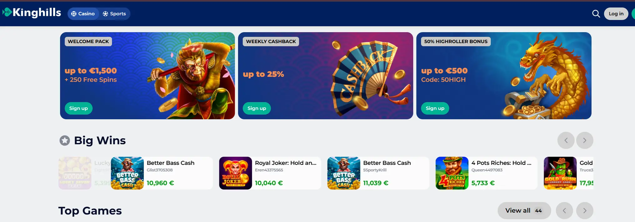 Kinghills Casino Review