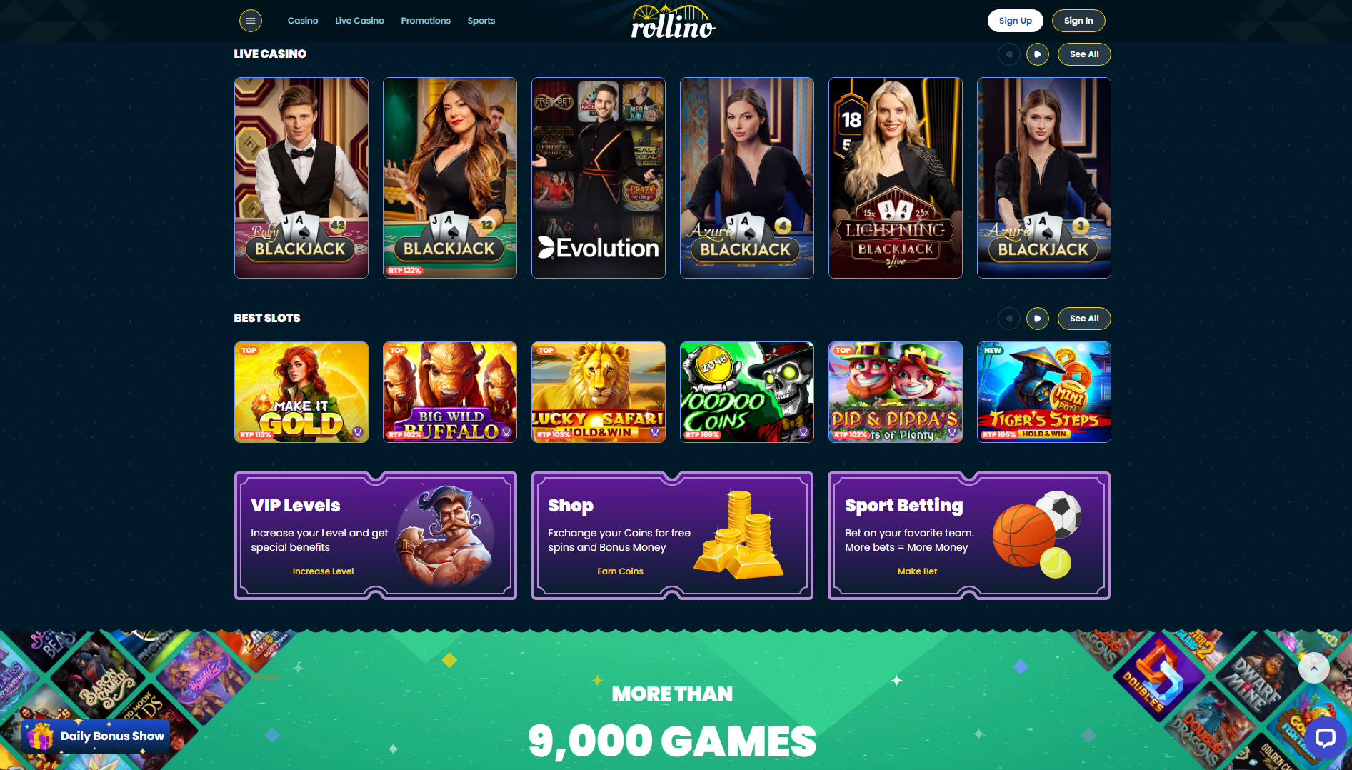 rollino casino live games